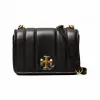 汤丽柏琦/Tory Burch BLACK / ROLLED GOLD LAMB LEATHER 斜背包 87244-890