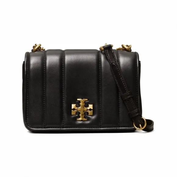 汤丽柏琦/Tory Burch BLACK / ROLLED GOLD LAMB LEATHER 斜背包 87244-890