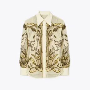 汤丽柏琦/Tory Burch 棉质薄纱衬衫 87412-110