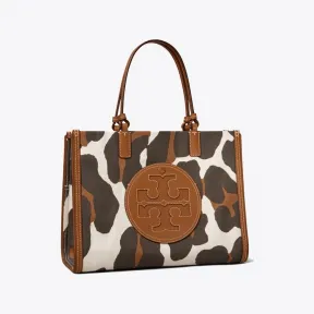 汤丽柏琦/Tory Burch Ella 小号豹纹帆布托特包 90552-960